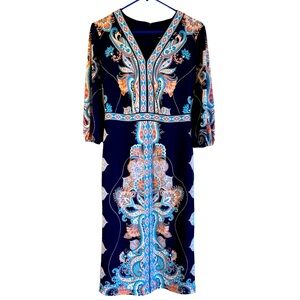 NWOT Maggy London Folkloric Printed Jersey Dress
